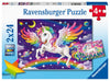 Ravensburger Unicorn And Pegasus Jigsaw Puzzle Set For Kids - 2 X 24 Pieces | Easy-To-Hold Pieces | Engaging Design | Fosters Cognitive Development | Fsc Certified - 05677
