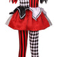Lmyove Girls Clown Costume, Halloween Dress Up For Kids (X-Large, Red&Black)