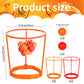 2 Pack Head Hoop Basketball Party Game For Kids And Adults Carnival Game Adjustable Basket Net Headband With 20 Balls For Carnival Party Birthday Party Family Indoor Outdoor Game (Red + Orange)