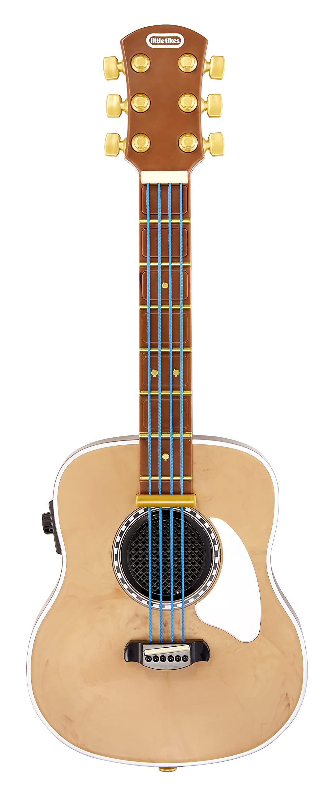 Little Tikes My Real Jam Acoustic Guitar with Strap, Musical Instrument with 4 Modes, Play Any Song with Bluetooth, Gift for Kid