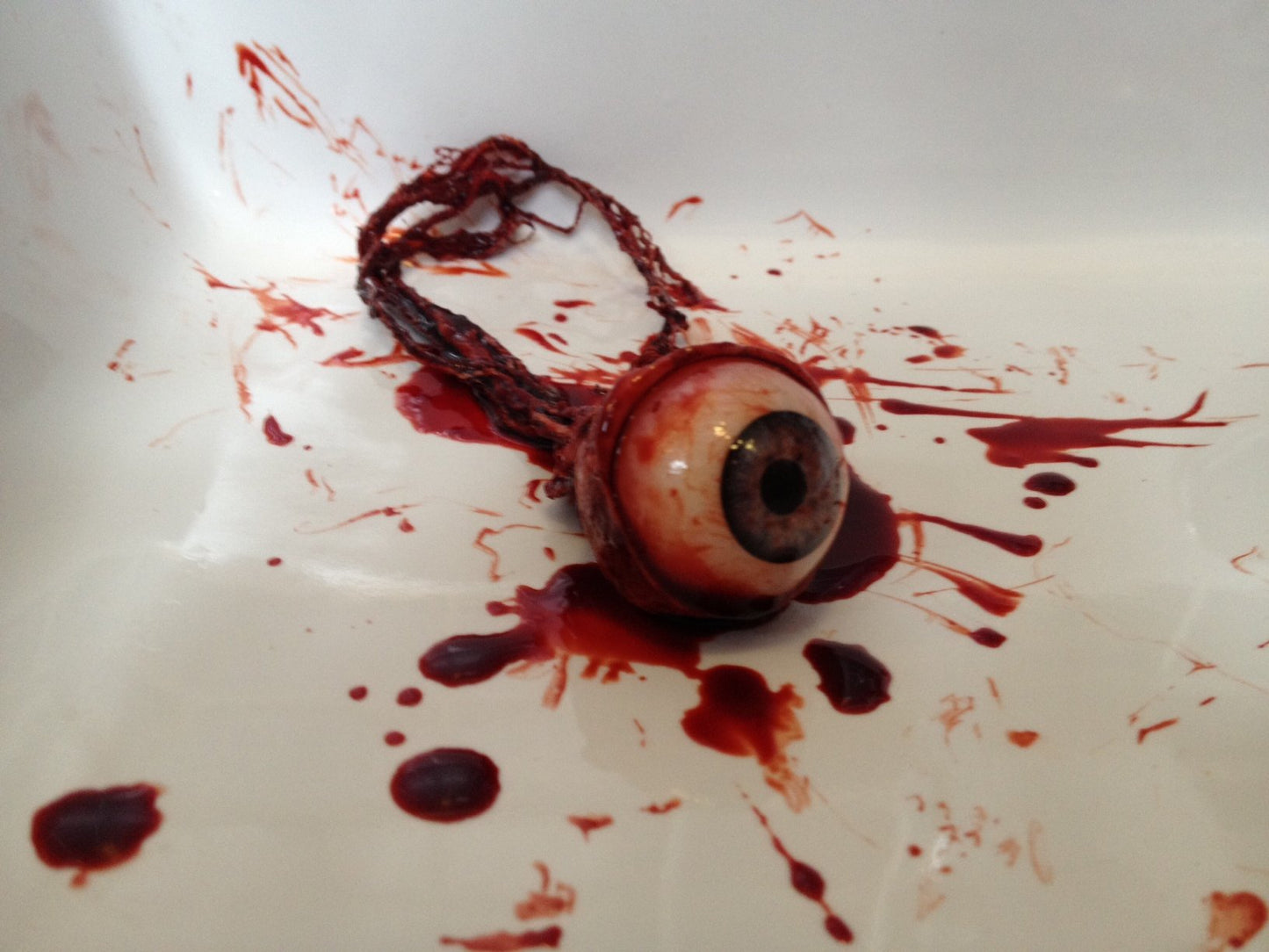 Dead Head Props enhanced Life Size Ripped Out Eyeball Movie Quality Prop Halloween Prop Horror Prop - Gray