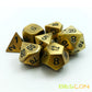 Bescon Brass Solid Metal Polyhedral D&D Dice Set of 7 Copper Metal RPG Role Playing Game Dice 7pcs Set
