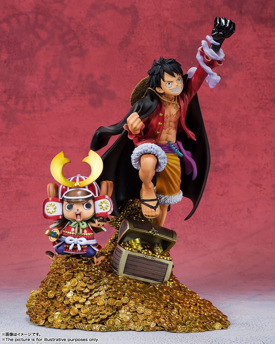 TAMASHII NATIONS One Piece Monkey D. Luffy Figure PVC 7" BAS61512 DAIKAIZOKU HYAKKEI Collectible Statue