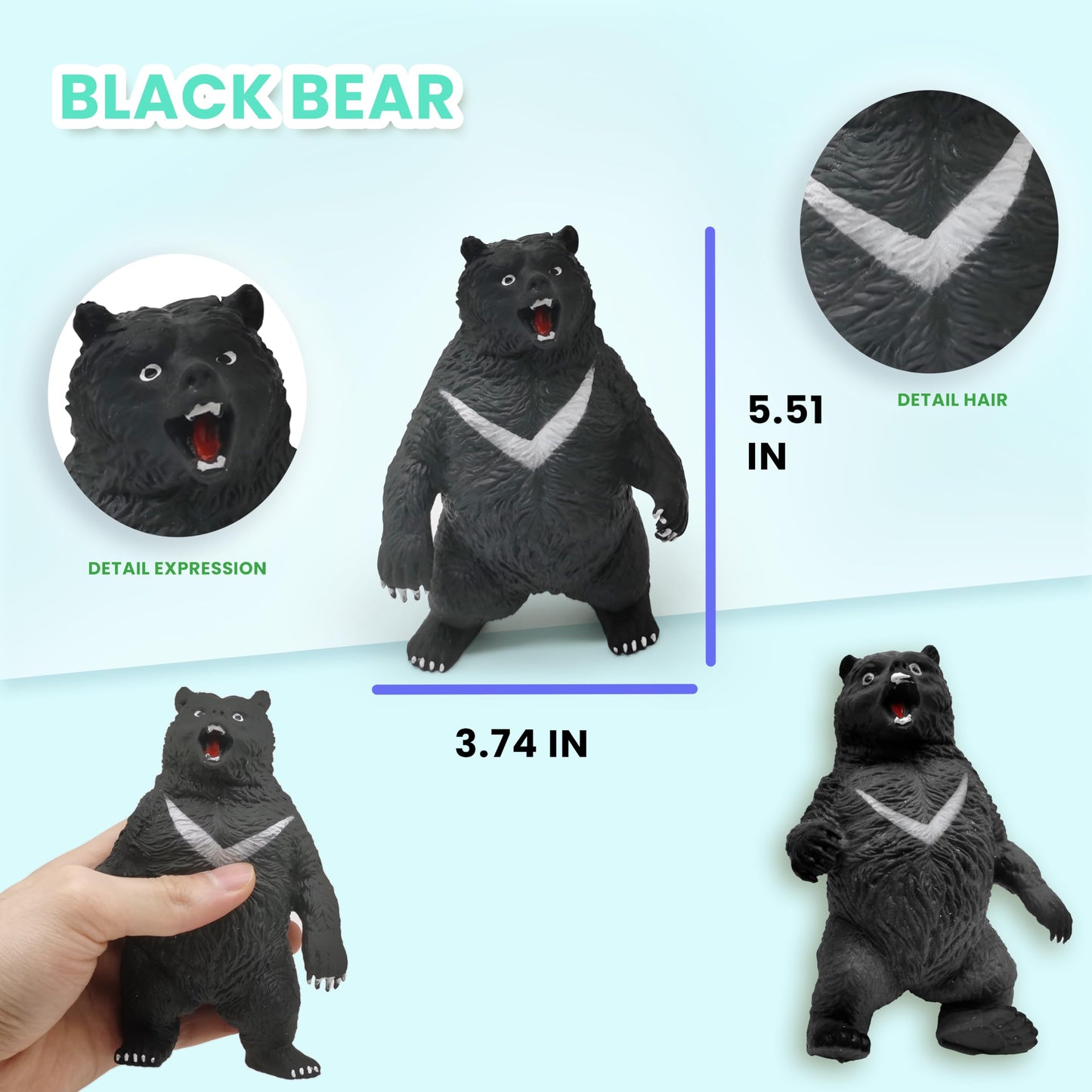 ZTATU T- Rex Dino Toys Stress Balls for Kids (1PCS) Dinosaur Squishy Toys, Autism Sensory Toys Party Favors Stretchy Toys for Ki