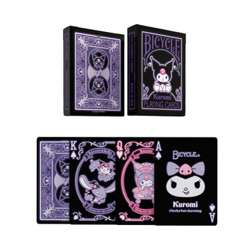 Bicycle Kuromi Sanrio Playing Cards, Black, Pink And Purple, 1 Deck