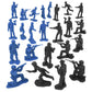 Tim Mee Toy SWAT Plastic Army Men - 24 Small Black & Blue Police Figures, Model 810049678517