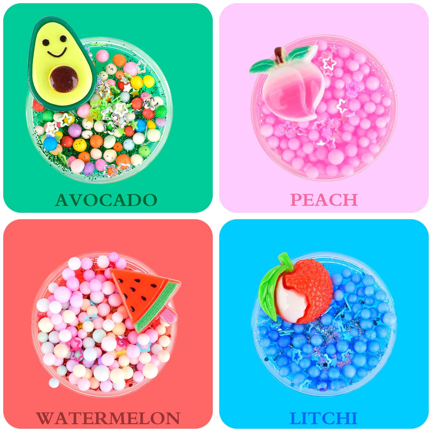 Tuupowana Fruit Slime Kit For Girls, Slime Gift For Ages 6+ Kids Fun Slime Making Kit Awesome Craft Toy Birthday Present Ideas,