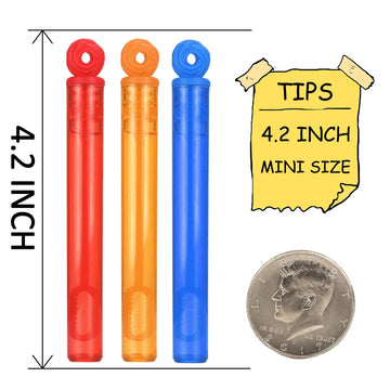 32-Piece 8 Colors Mini Bubble Wands Assortment Party Favors Toys For Kids Child, Christmas Celebration,Thanksgiving New Year, Themed Birthday,Wedding, Bath Time,Summer Outdoor Gifts For Girls Boys