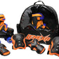 Lenexa Go Gro Adjustable Quad Roller Skate Bundle - Kids Roller Skates With Wrist Guards, Knee Pads, Elbow Pads, And Matching Ba