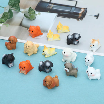 ONEST 60 Pieces Mini Dog Figurines Playset Hand Painted Tiny Dogs Realistic Detailed Plastic Puppy Figures Toys Small Dog Figuri