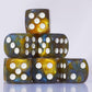 10 PC D6 dice 16mm Acrylic Dice Set for RPG MTG DND Dice Table Games and Board Games (Coffee + Green)