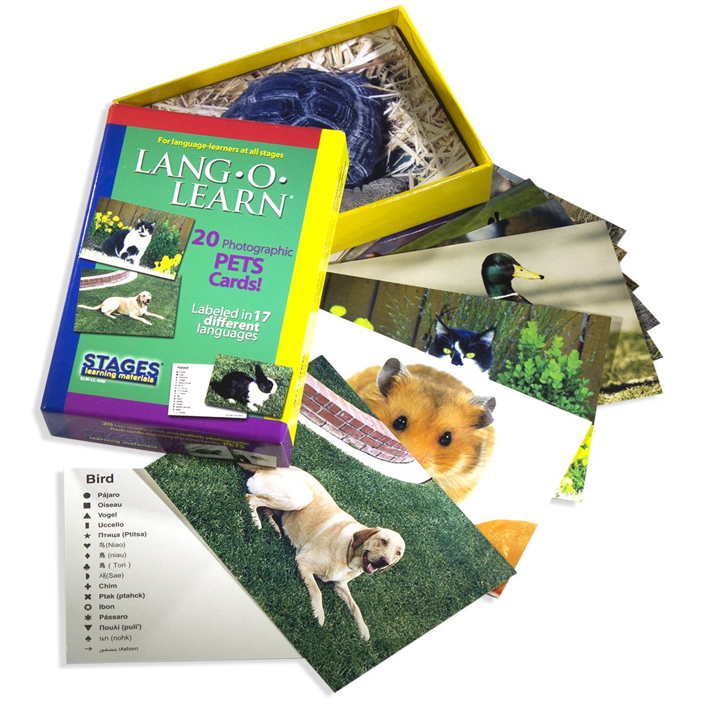Stages Learning Lang-O-Learn Esl Pets Vocabulary Photo Flash Cards