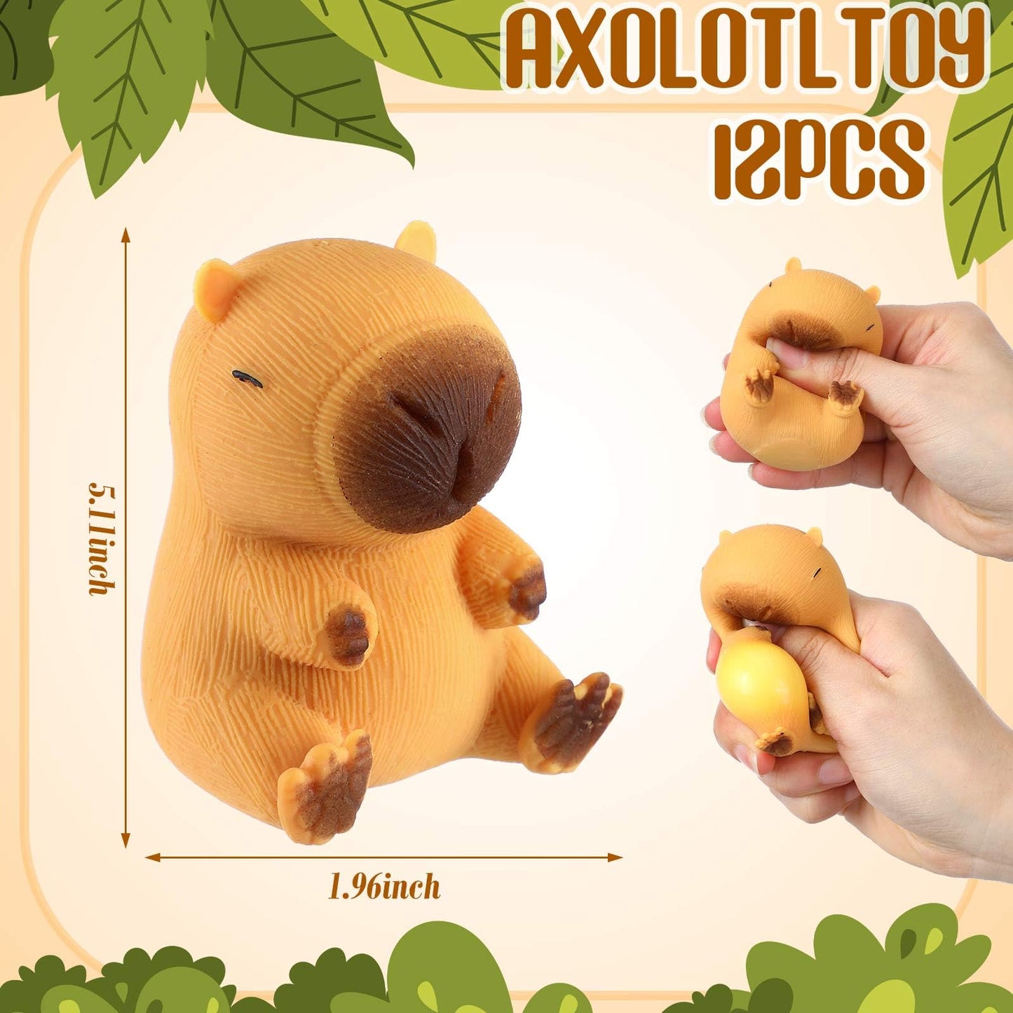 Meooeck 12 Pcs Stress Relief Toys Mini Animal Toys For Stress Relief Cute And Fun For Birthday, Christmas, Office, Stocking Stuf