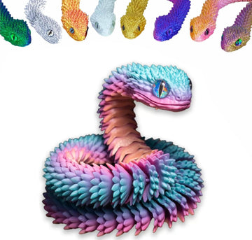 3D Printed Animals Set 3D Printed Snake Toys 3D Printed Articulated Flexible Fidget Toy 3D Printed Animals Exquisite Cute Pet To