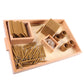 Adena Montessori Golden Math Bead Set - Educational Metal Learning Toys for Kids - Brown