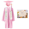 Graduatepro Kindergarten Graduation Cap And Gown Package Class Of 2025 For Kids With Stole Certificate As Party Gift Pink 33