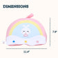 PixieCrush enhanced Bunny Plush Toy Set of 5 - Vibrant  Durable & Adorable Bunny Toys for Girls - Ideal Gift Choice for Magical Playtime & Decor - Mini Bunnies with Rainbow Bag Set