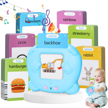 Kids Toddler Talking Flash Cards With 224 Sight Words,Montessori Toys,Speech Therapy,Autism Sensory Toys,Learning Educational Gifts For Age 2 3 4 5 Years Old Boys And Girls (Blue)