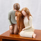 Hensonever Couple With Dog Figurines Ornaments, We Are A Family Dog Memorials Statues For Dog Lovers