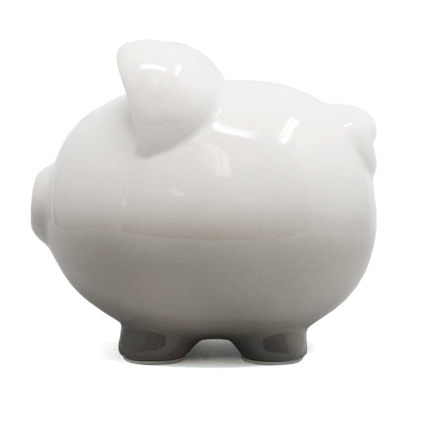 Child to Cherish Ombre Ceramic Piggy Bank, Gray