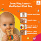 Shumee Wooden Baby Bear Rattle & Teether Wooden Montessori Toy For Babies (0-6 Months), Lightweight & Safe Enhances Grasping Woo