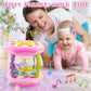 Baby Girl Toys For 6-12 Months Ocean Rotating Light Up Musical 6 7 8 9 Month Old Baby Toys Tummy Time Infant Toys 3-6 12-18 Months Crawling Baby Girl Toys 1 2 3 Year Old Baby Gifts For Girls (Pink)