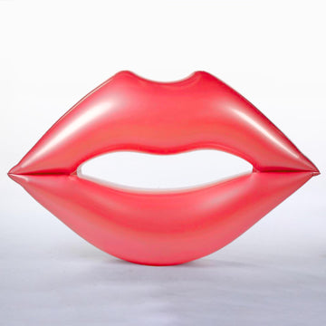 Giant Red Lips Pool Float - Extra Large mature-themed Water Lounger 70.86x62.99 Inch Large Pool Float Inflatable Mouth Print Row Water Toy Rest Swimming Red Lounger for Party