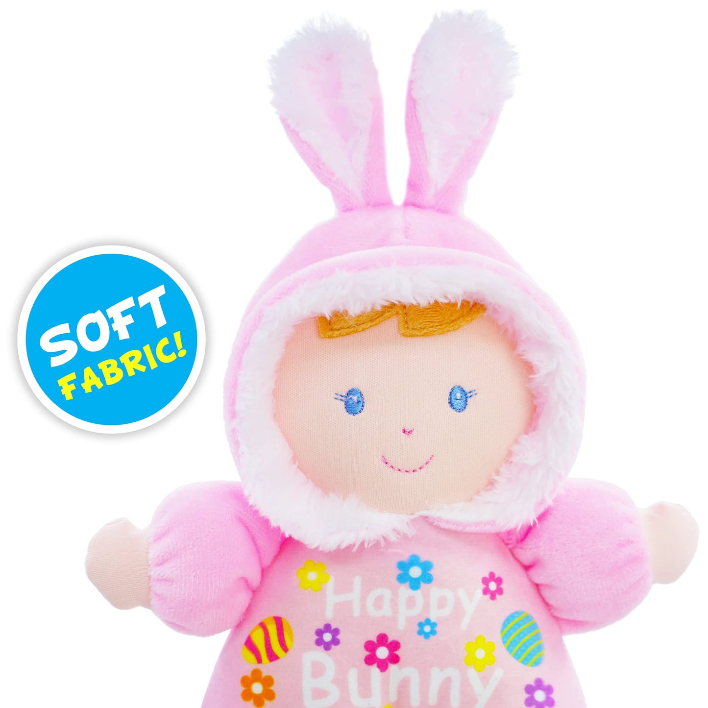 June Garden 9'' My First Doll Olivia - Soft Plush Bunny Baby Doll - Easter Gift For Infants And Toddlers