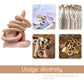 Bopoobo Wooden Rings Natural Beech For Craft, Unfinished Wood Ring Circle Rings For Diy Baby Teething Toys, Baby Wooden Teether Accessories, Pendant Connector (10 Pcs, 60 Mm)