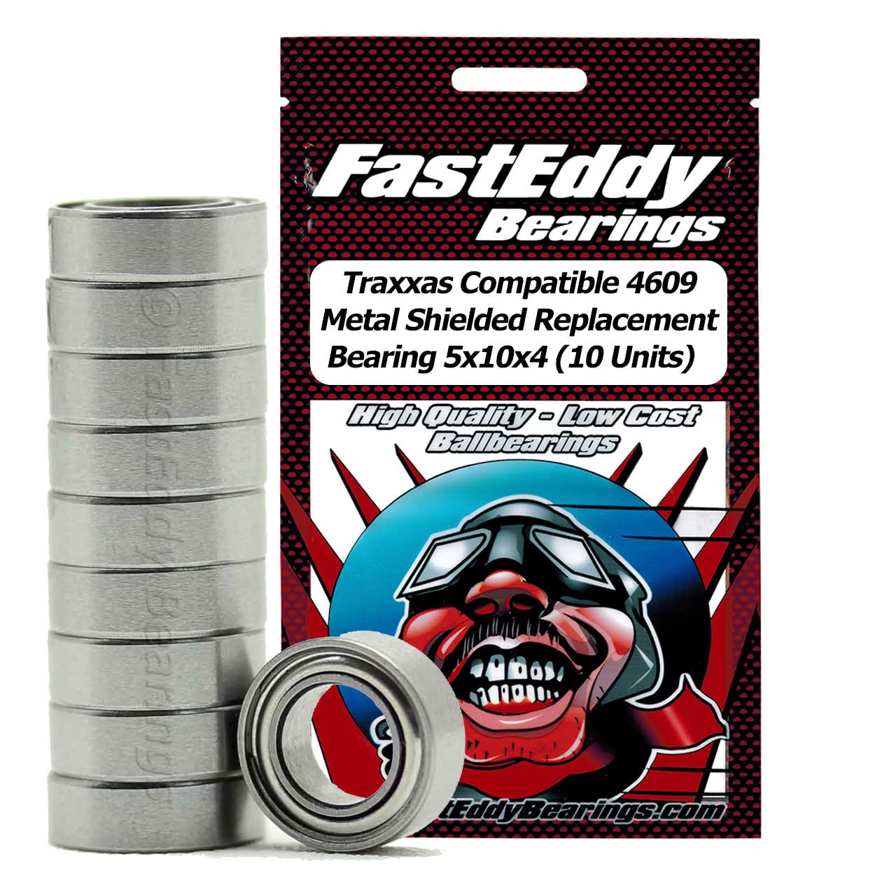 FastEddy Bearings Compatible with Traxxas 4609 Metal Shielded Replacement Bearing 5x10x4 (10 Units)