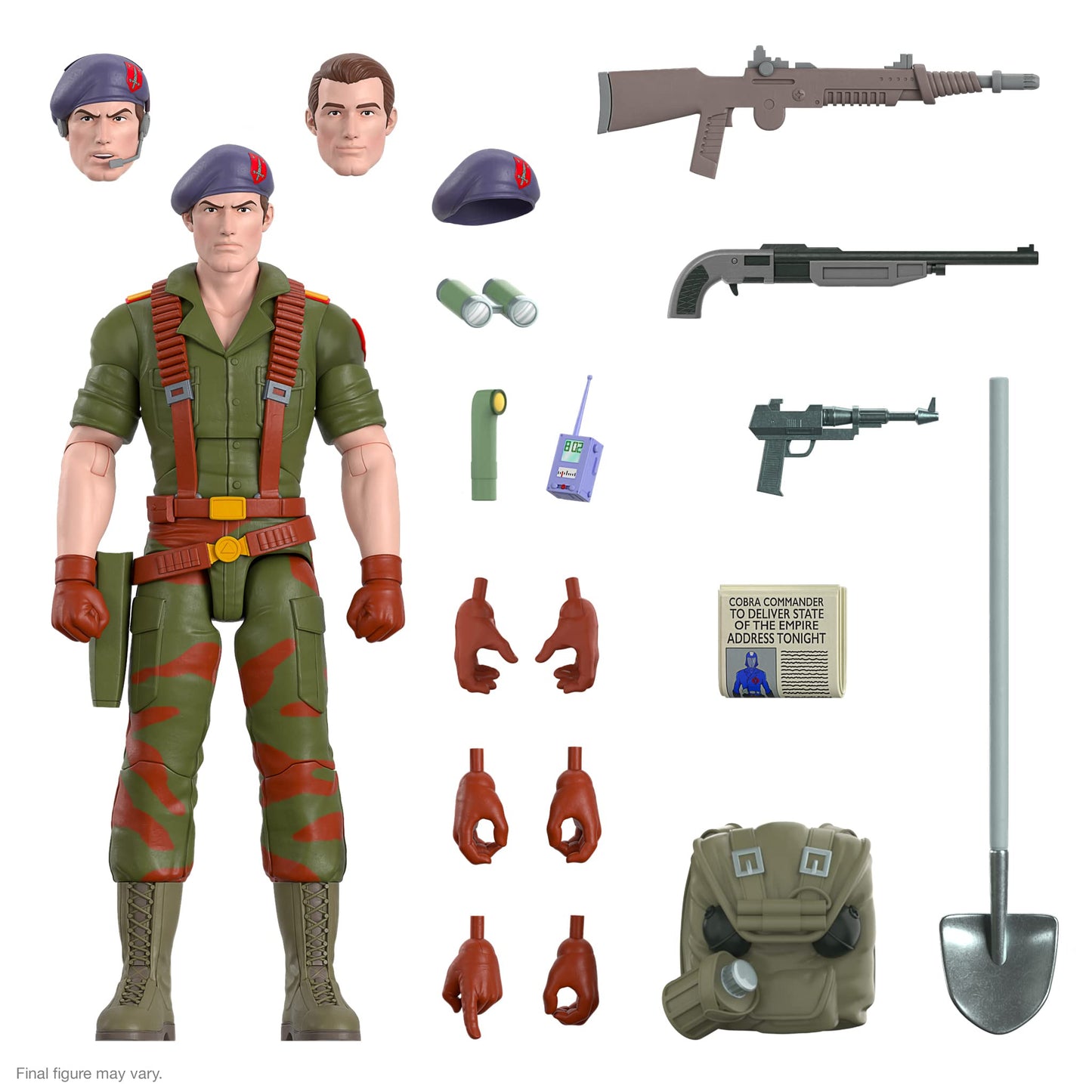 Super7 ULTIMATES! G.I. Joe Flint - 7 G.I. Joe Action Figure with Accessories Classic Cartoon Collectibles and Retro Toys