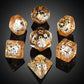 Cow DND Dice, DNDND 7PCS Resin D&D Die with Velvet Bag for Dungeons and Dragons Role Playing Games and Tabletop Games(Cow