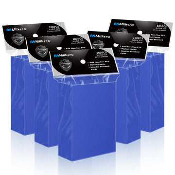 500 Count Card Sleeves - Matte Trading Card Sleeves, Acid-Free, Fit For Mtg, Tcg, Baseball, Football, Game Cards (Matte Blue)