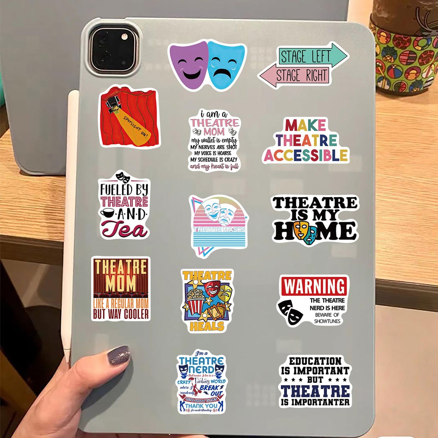 Theatre Stickers,50 Pcs Aesthetic Waterproof Stickers,Vinyl Stickers For Water Bottle,Laptop,Phone,Skateboard Stickers For Teens