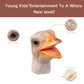 Yolococa Ostrich Hand Puppet Realistic Latex Soft Animal Toy Storytelling Role Play Party Supplies For Kids