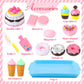 LOVESTOWN Pretend Desserts Food Toy, 15 PCS Play Food Desserts Set for Kids Kitchen, Play Dounts for Toddlers,Toy Food Ice Cream