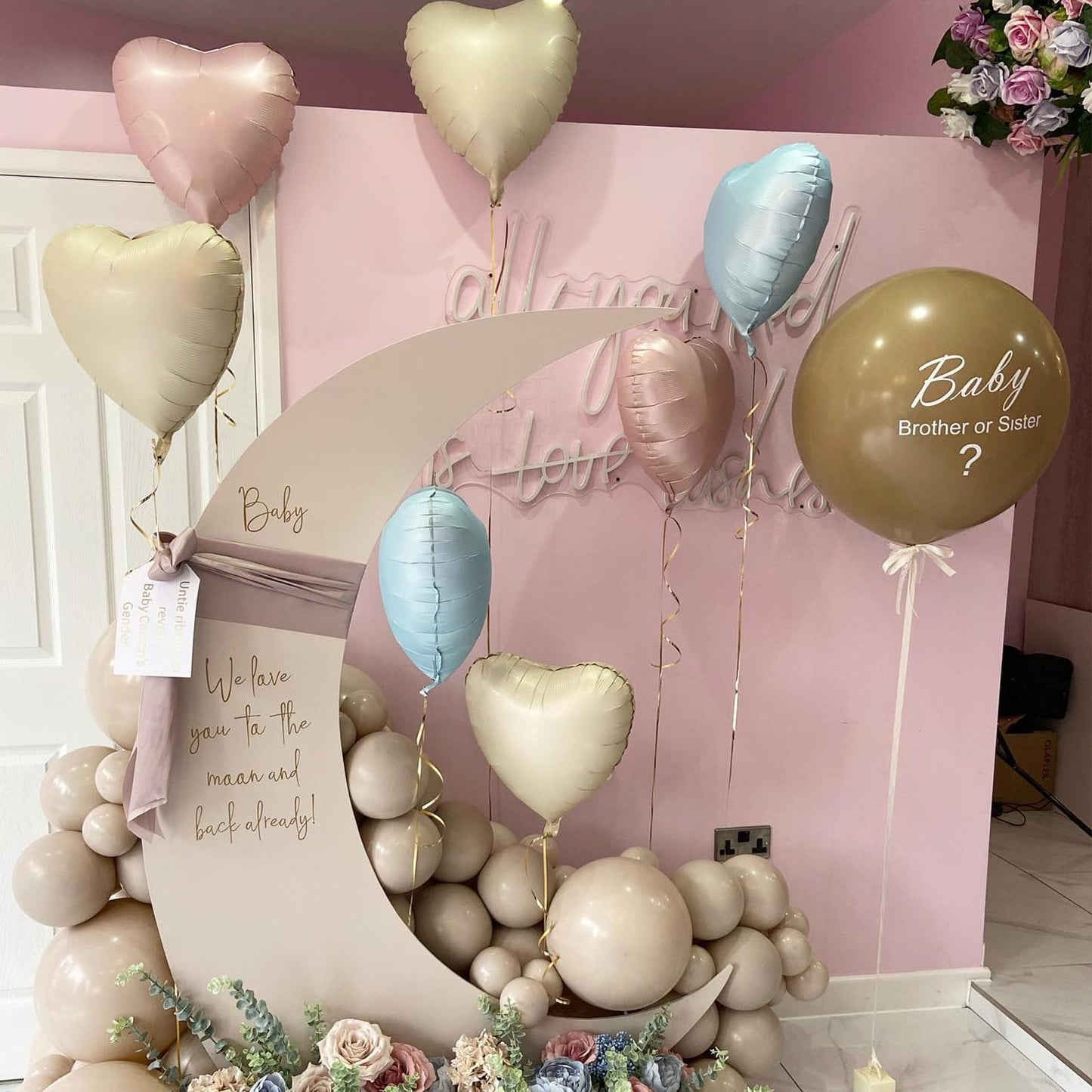 Pink White Heart Balloons,10Pcs Cream Baby Pink Foil Heart Shaped Balloons,18Inch Sand White Pink Helium Mylar Balloons For Vale