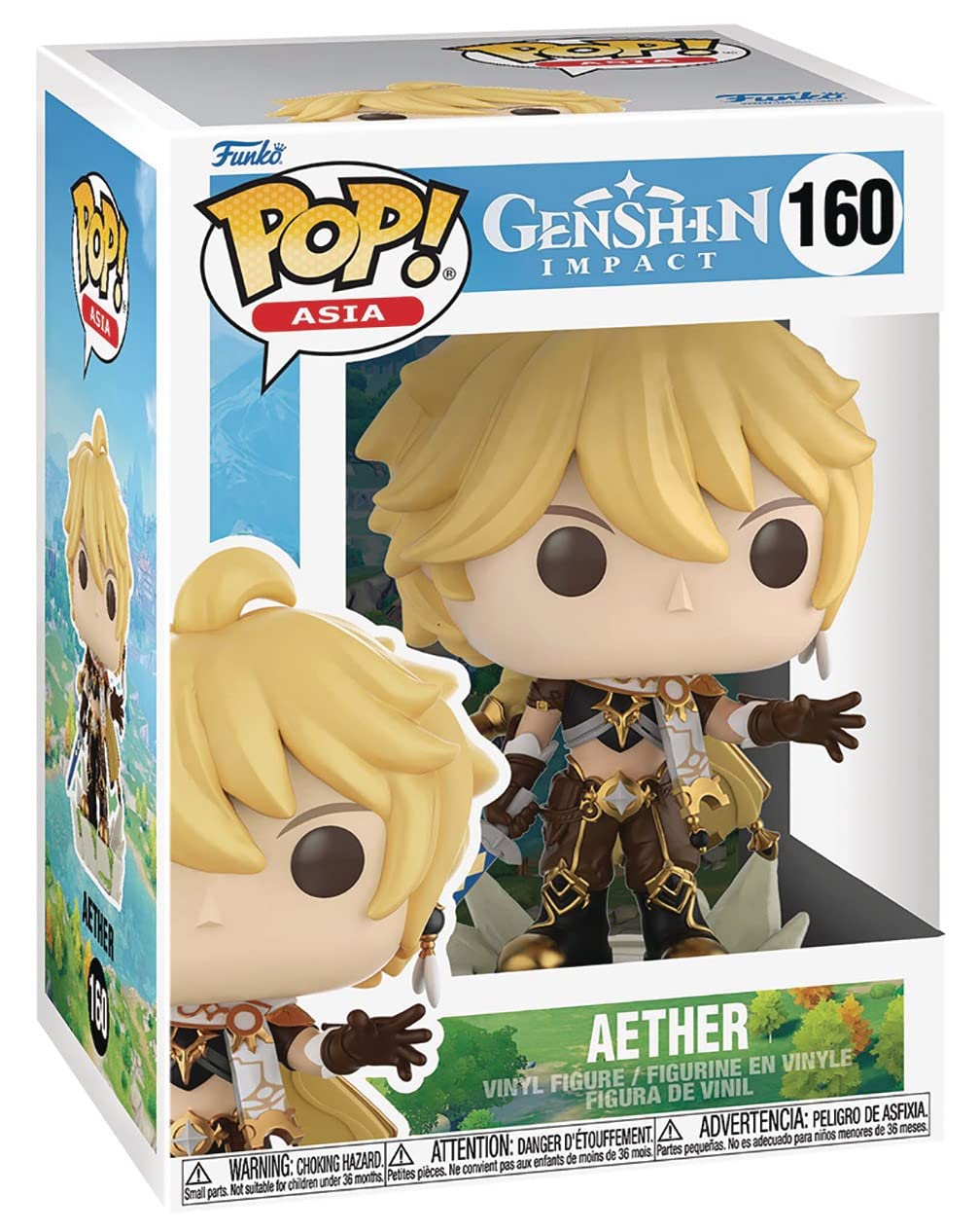 Pop Genshin Impact - Aether Funko Vinyl Figure (Bundled With Compatible Box Protector Case), Multicolor, 3.75 Inches