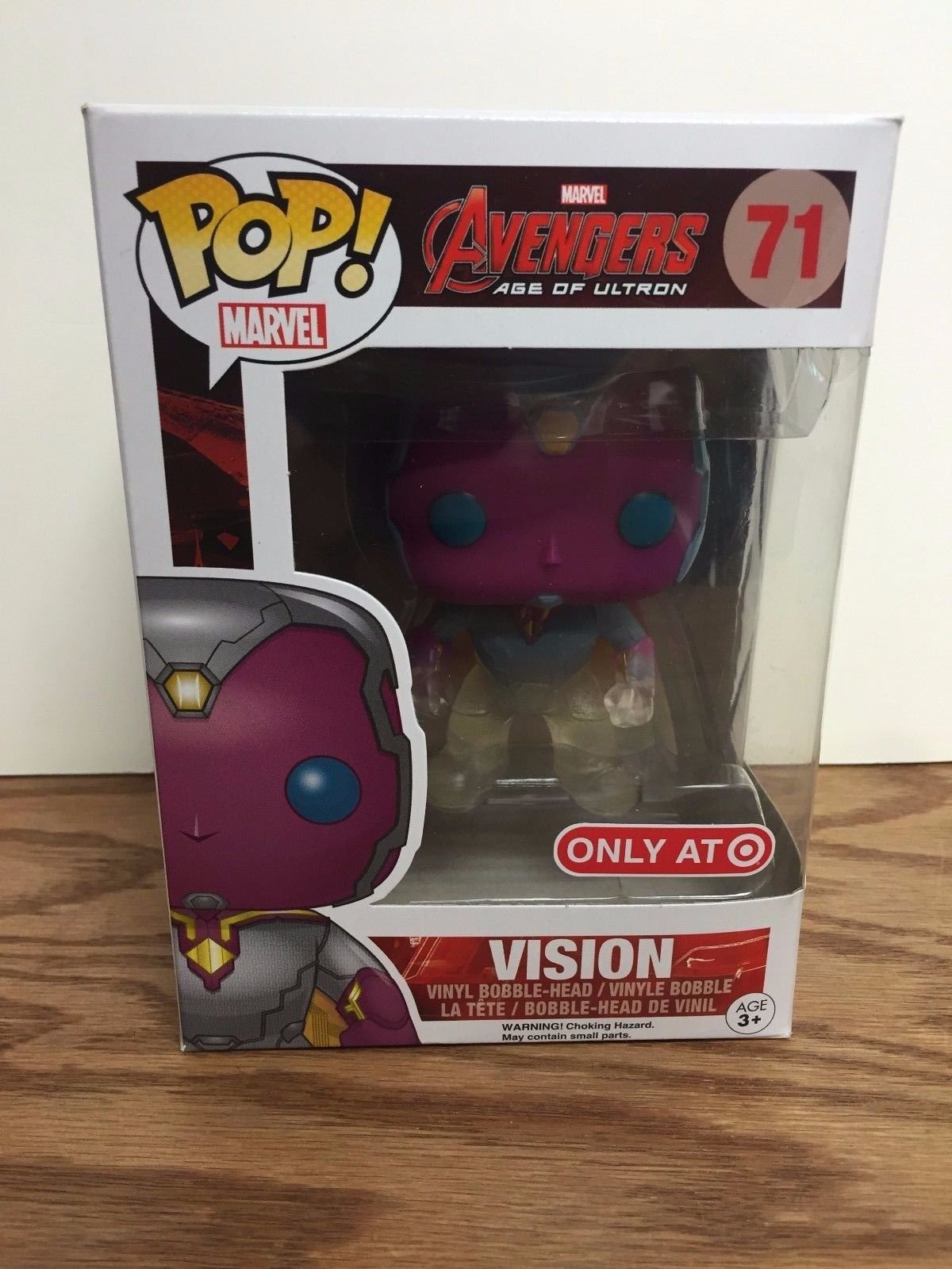 Funko Marvel Avengers Age Of Ultron Pop! Marvel Vision Exclusive 3 3/4' Vinyl Bobble Head #71 [Phasing]