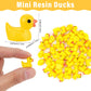 240 Pieces Mini Resin Ducks, Yellow Tiny Duck Figurines Bulk for Garden Micro Landscape Aquarium Dollhouse Potted Plants Decorat
