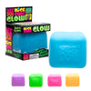 Schylling Needoh Nice Cube Glow - Sensory Toy With A Super Solid Squish - Glows In The Dark And Always Returns To Its Square Sha