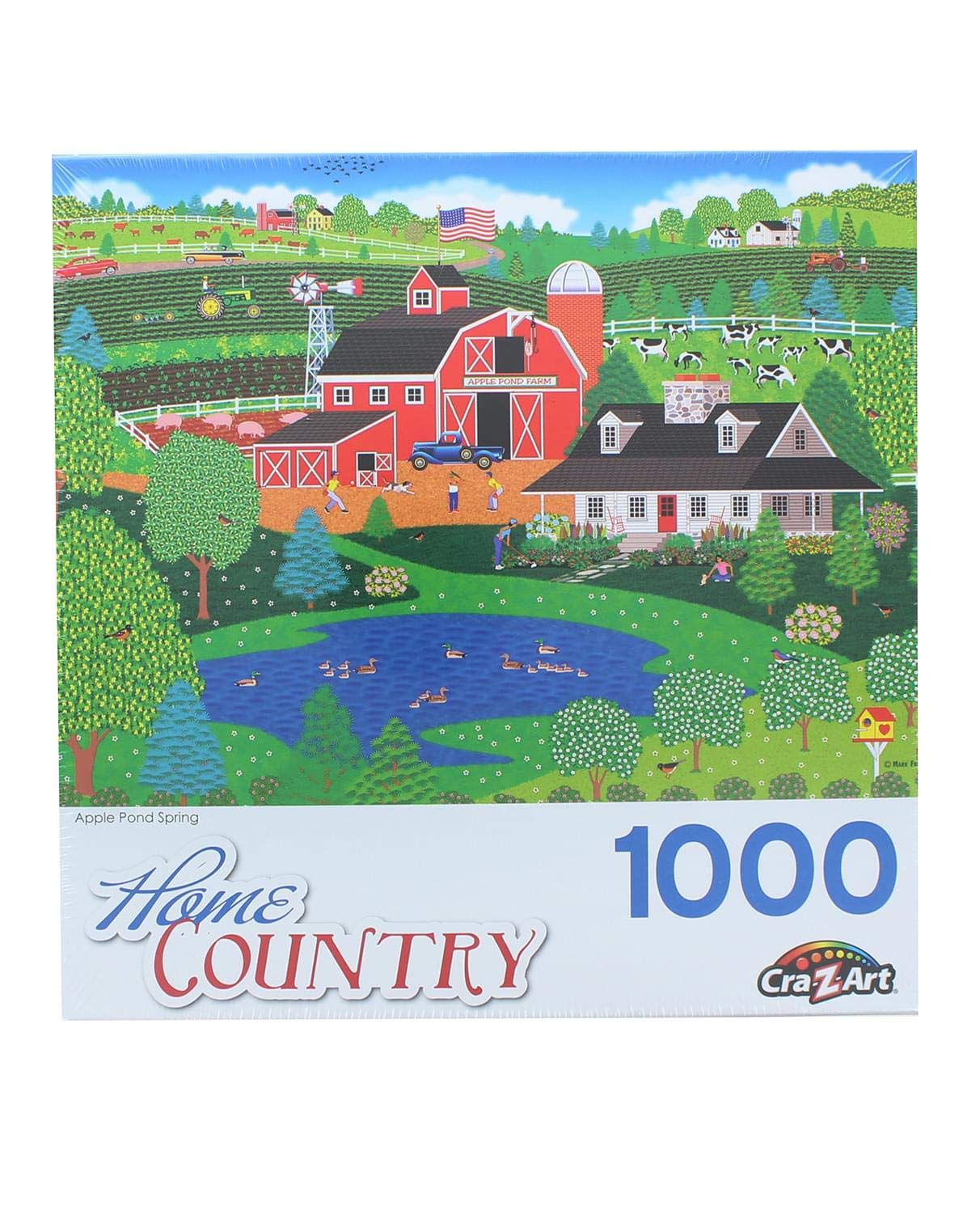 Apple Pond Spring 1000 Piece Collector Puzzle By Artist: Mark Frost