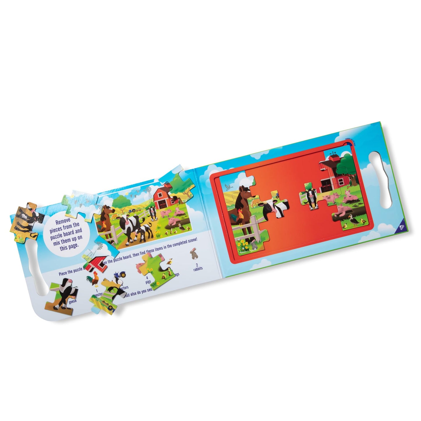 Melissa & Doug Take-Along Magnetic Jigsaw Puzzles - 2 x 15-Piece Sets, FSC Certified, Green, 8.5 x 7.25 x 0.3 inches