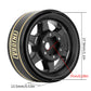 INJORA 1.0 Plus Brass Beadlock Wheel Rims 6-Spoke Wheels for TRX4M AX24 SCX24 FCX24 1/24 1/18 RC Crawler,42g/pcs (Black)