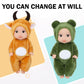 Onest 6 Sets 4 Inch Dolls Cute Girl Dolls Include 6 Pieces Girl Mini Dolls, 6 Sets Handmade Doll Clothes