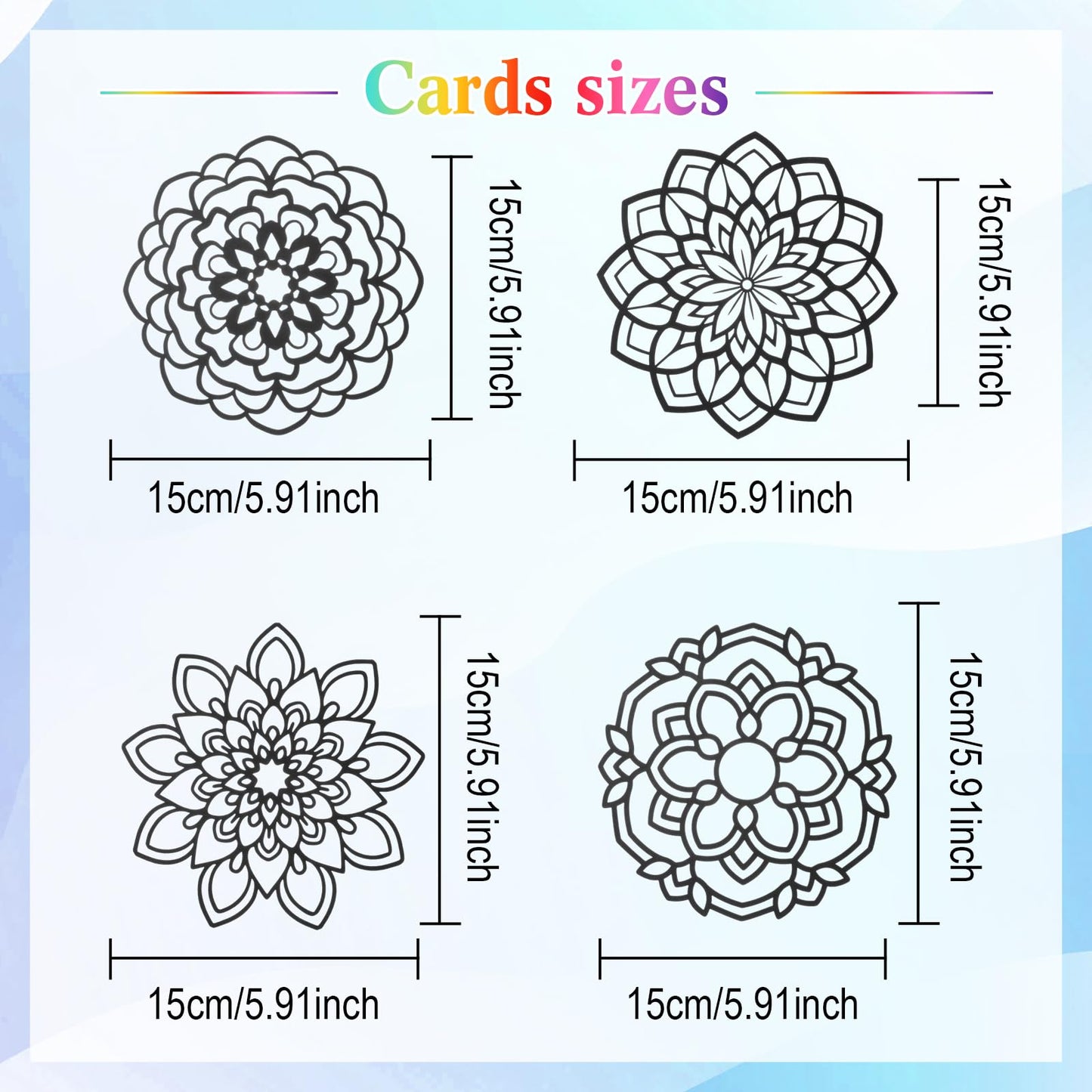 Tinlade 24 Pack Fall DIY Suncatcher Paper Crafts Stained Glass Effect Paper Suncatchers, 600 Tissue Papers, Window Art Arts and