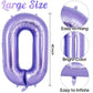 AIQINHU Purple Foil Number 0 Balloon, 40 Inch Giant Mylar Balloon for Birthday Party Decorations and Anniversaries