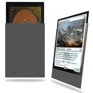 Grey Mtg Card Sleeves 200 Pack, Standard Card Sleeves Sturdy Mtg Sleeves Matte Back Finish, Perfect Shuffling - Protect All Your Trading Cards Collectible Cards By Fabmaker, Never Tear