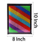 3D Pin Art Intellectual Fun Toy Rainbow Plastic Pin Art Palm Board Push Pin Toy (Rainbow-10X8Inches)