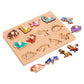 Club BollywoodWooden Shape Peg Puzzle Activity Fine Motor Skill For Toddlers Baby Children Dinosaur|Baby|Toys For Baby|Developme